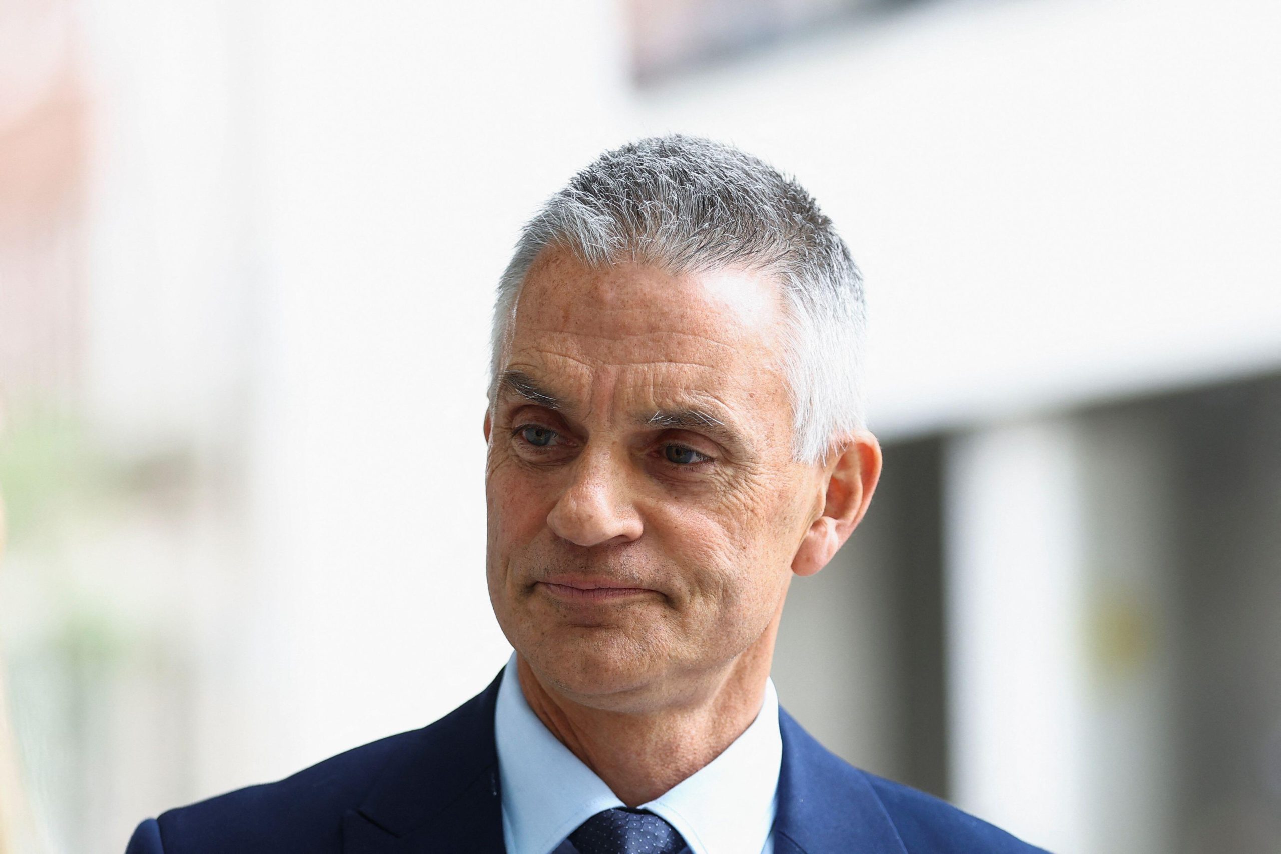 BBC Director-General Tim Davie is pictured at BBC World Service offices in London. Picture date: Thursday April 28, 2022.