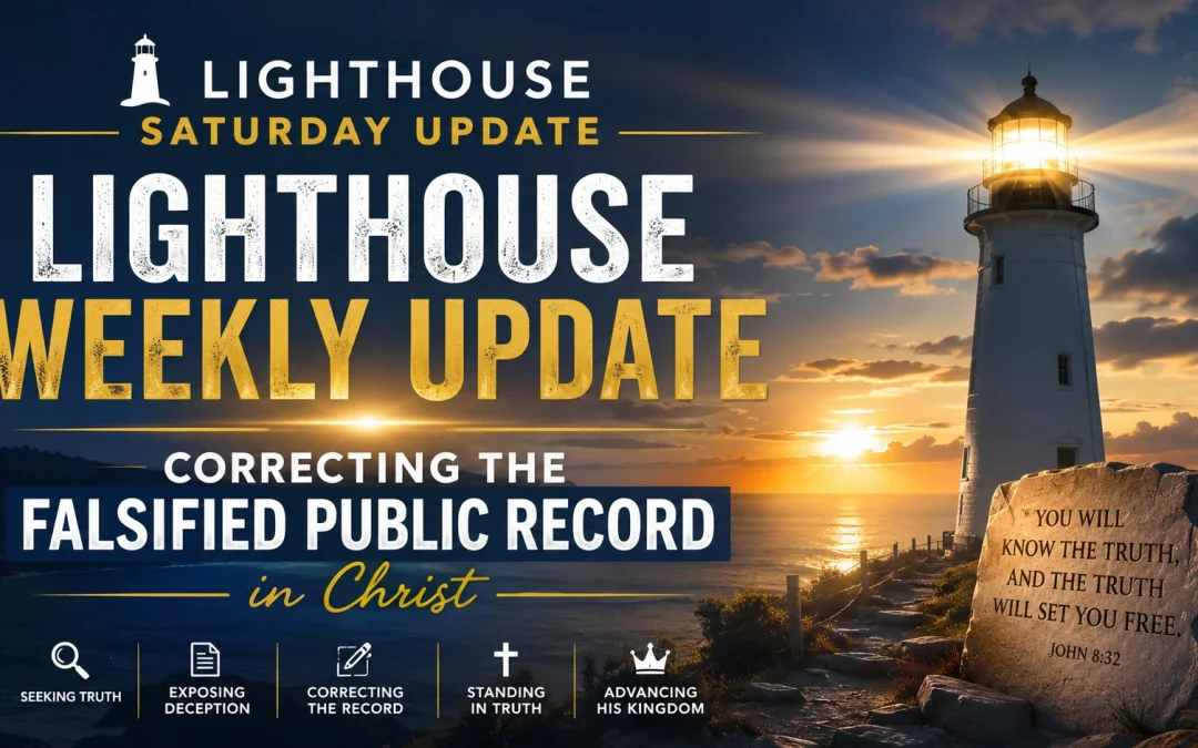 11th July 2026 – Lighthouse Saturday Update – Lighthouse Weekly Update – Correcting the Falsified Public Record in Christ