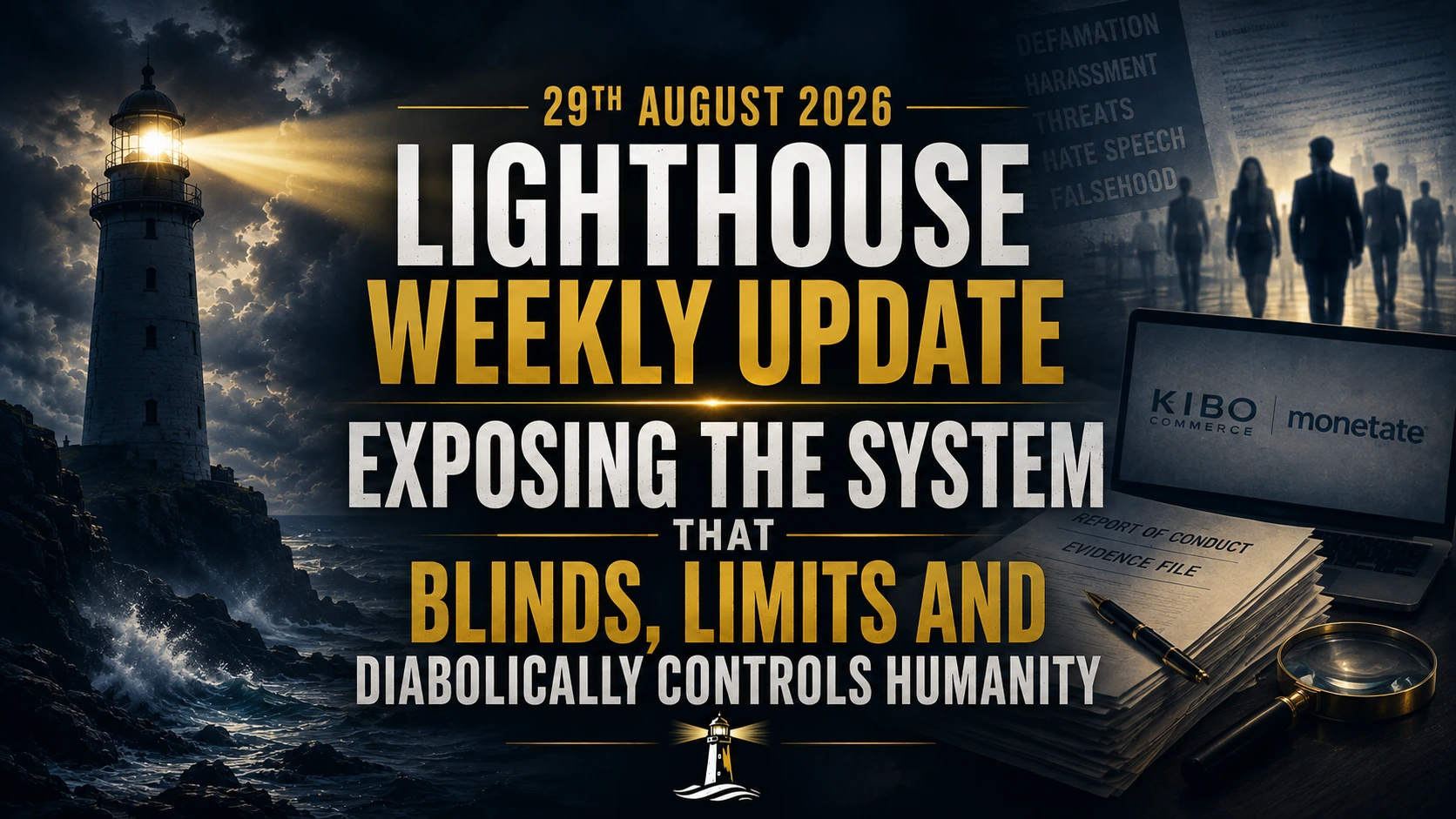 29th August 2026 – Lighthouse Weekly Update – Exposing the System That Blinds, Limits and Diabolically Controls Humanity