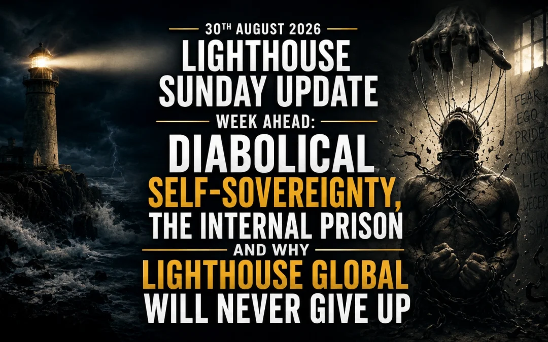 30th August 2026 – Lighthouse Sunday Update — Week Ahead: Diabolical Self-Sovereignty, the Internal Prison and Why Lighthouse Global Will Never Give Up