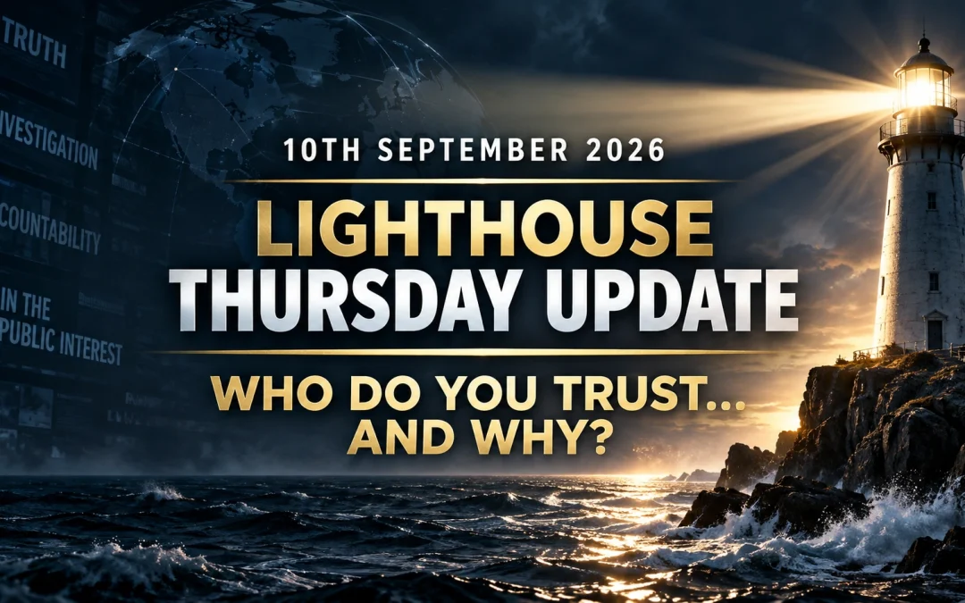 10th September 2026 – Lighthouse Thursday Update – Who Do You Trust… and Why?