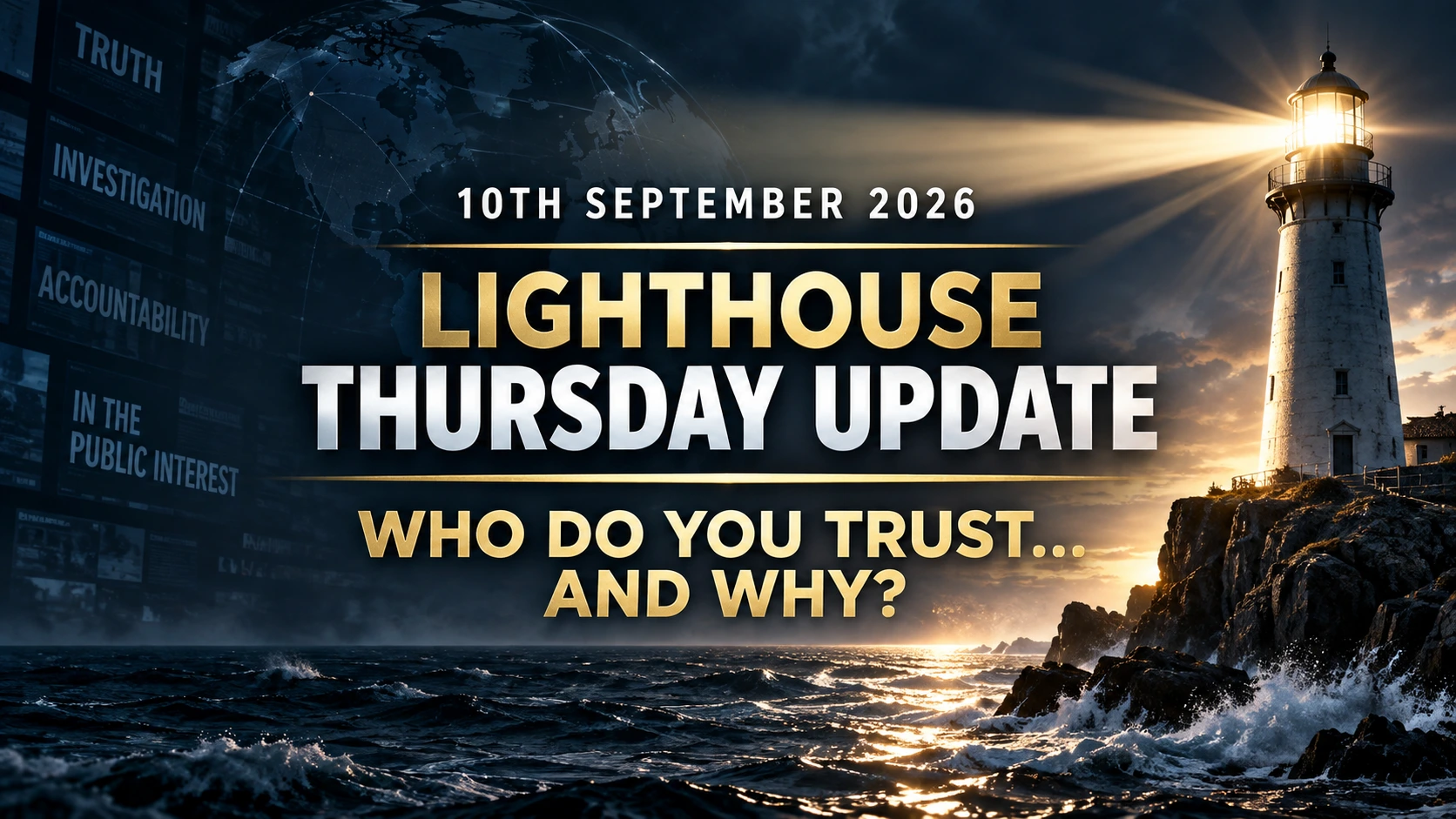 10th September 2026 – Lighthouse Thursday Update – Who Do You Trust… and Why?