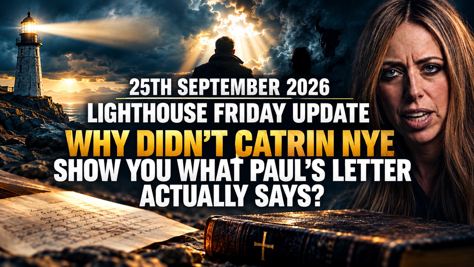 25th September 2026 — Lighthouse Friday Update — Why Didn’t Catrin Nye Show You What Paul’s Letter Actually Says?