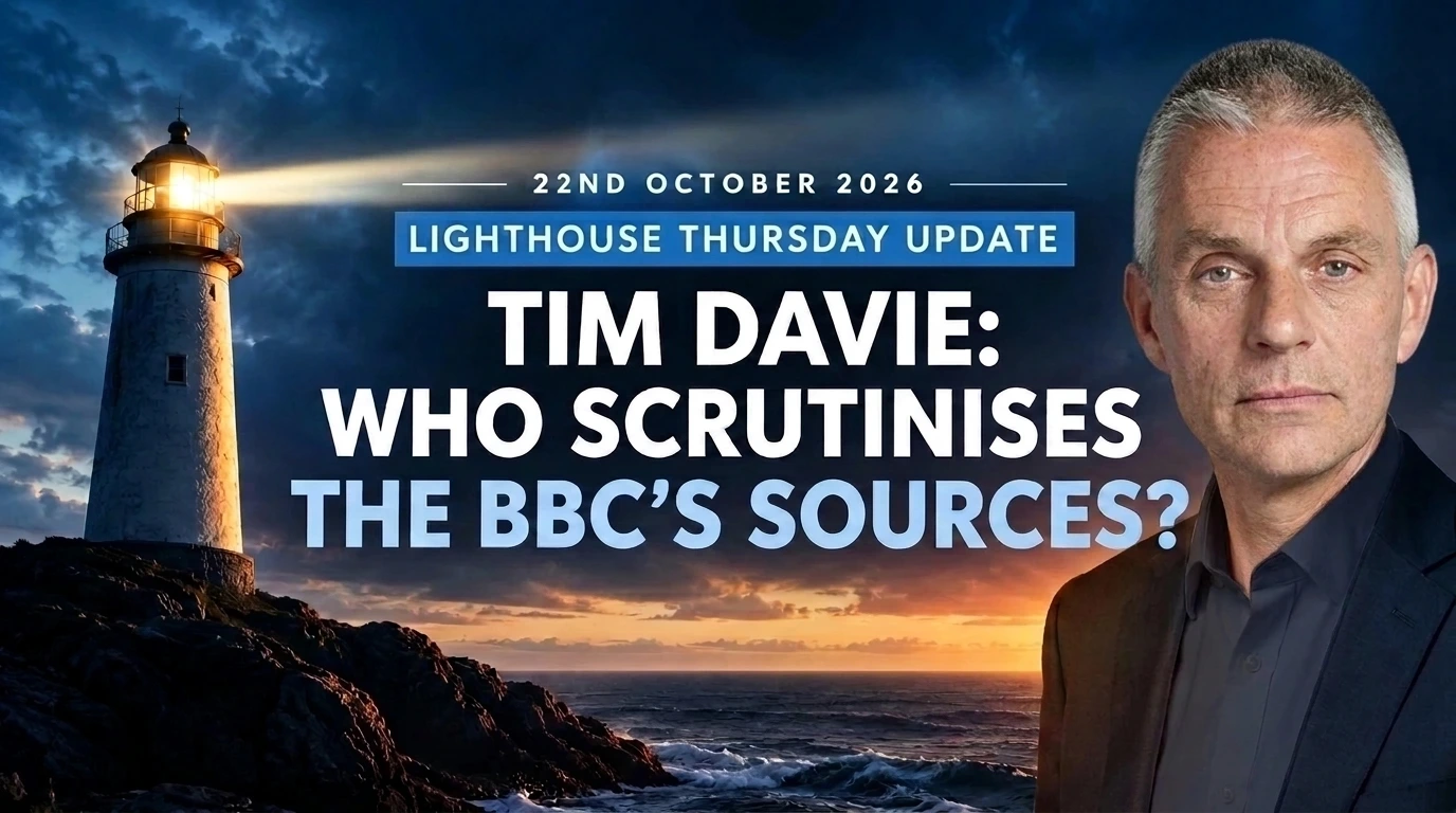22nd October 2026 — Lighthouse Thursday Update — Tim Davie: Who Scrutinises the BBC’s Sources?